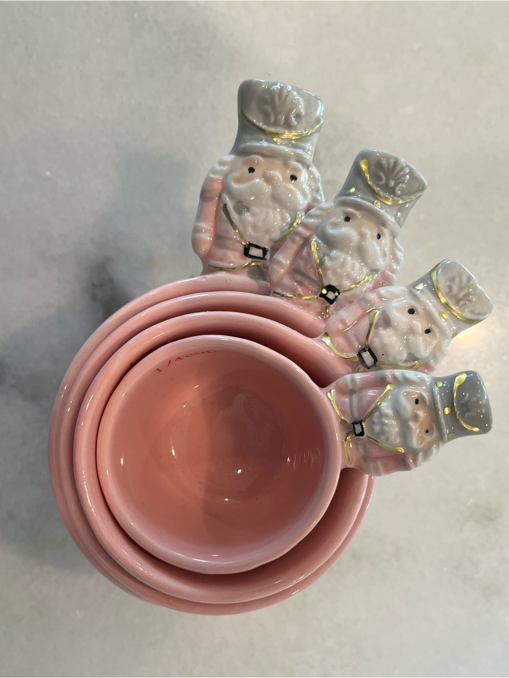 Pink Nesting nutcracker measuring cups!!